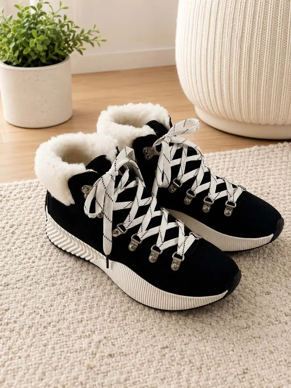 Sorel Out N About III Conquest Waterproof Boots Black White Women 9 NL4434-010